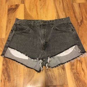 Levi's Jeans High Waisted Shorts Hi Low Hem